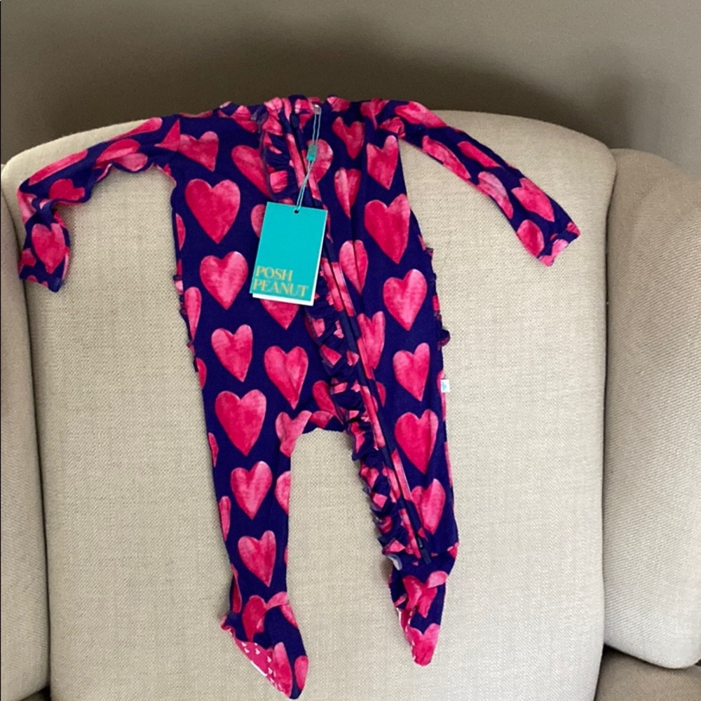 NWT posh peanut Linet ruffled footie